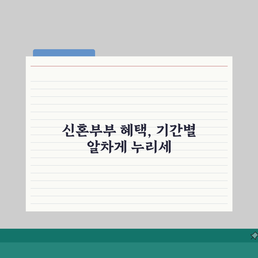 신혼부부 혜택 기간별 활용법 | 결혼 전/직후/1년 내 신청 혜택 | 만료 임박 지원정책