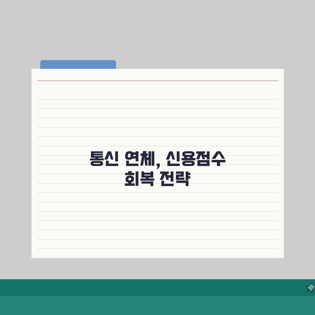 통신요금 연체 신용점수 회복기간 알아보기: 3단계 솔루션